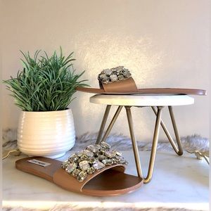 Steve Madden Gemstone Slide Sandal, 8.5M Nude